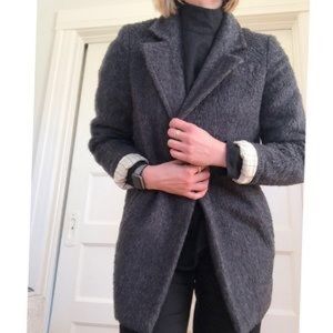Madewell brush weave cocoon coat